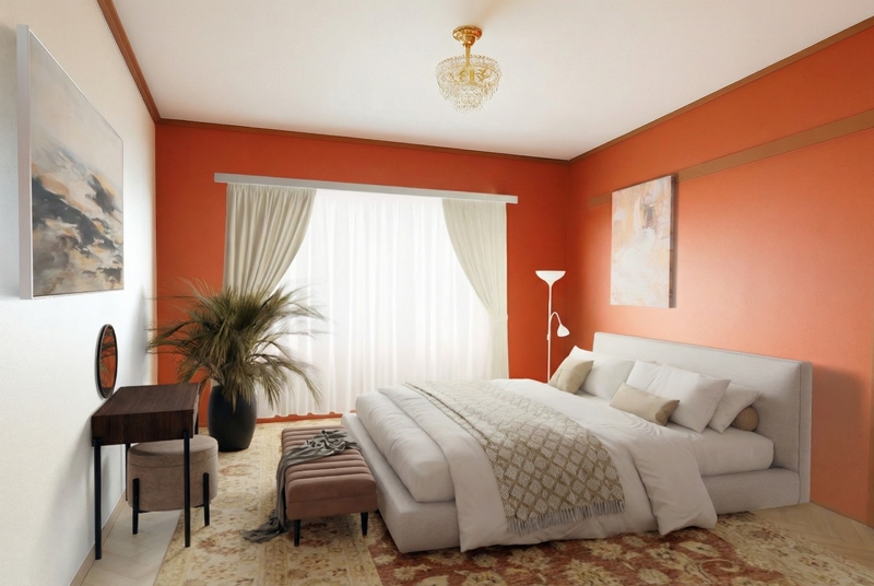 部屋を広く見せる方法として天井を白にした例